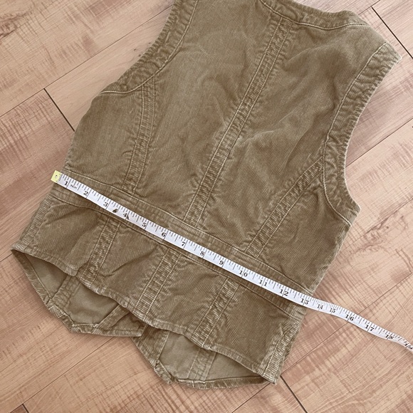 Vintage Tailored Fitted Corduroy Brown Vest - Picture 6 of 8